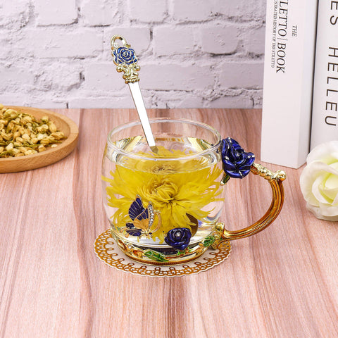 OnePeng-taza esmaltada con manija ergonómica, agarre cómodo para beber en casa.