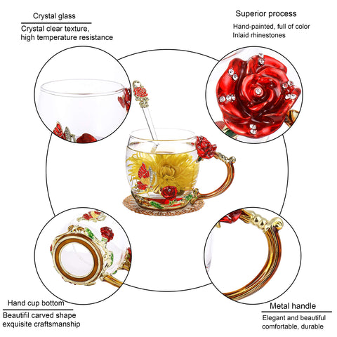 onepeng taza mango ergonómico y diseño floral, aporta comodidad al beber.
