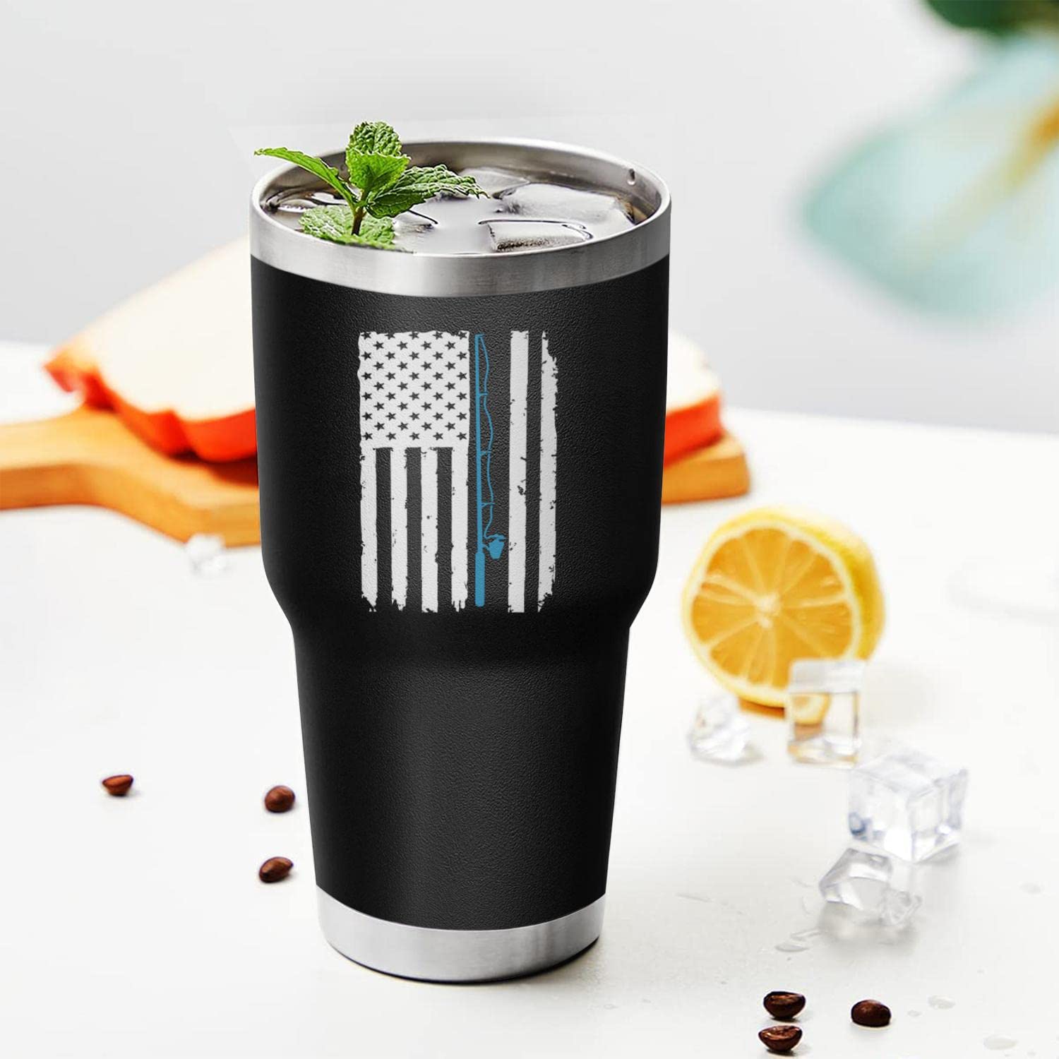 Onfnteac Tumbler con aislamiento doble, mantiene bebidas frías o calientes.