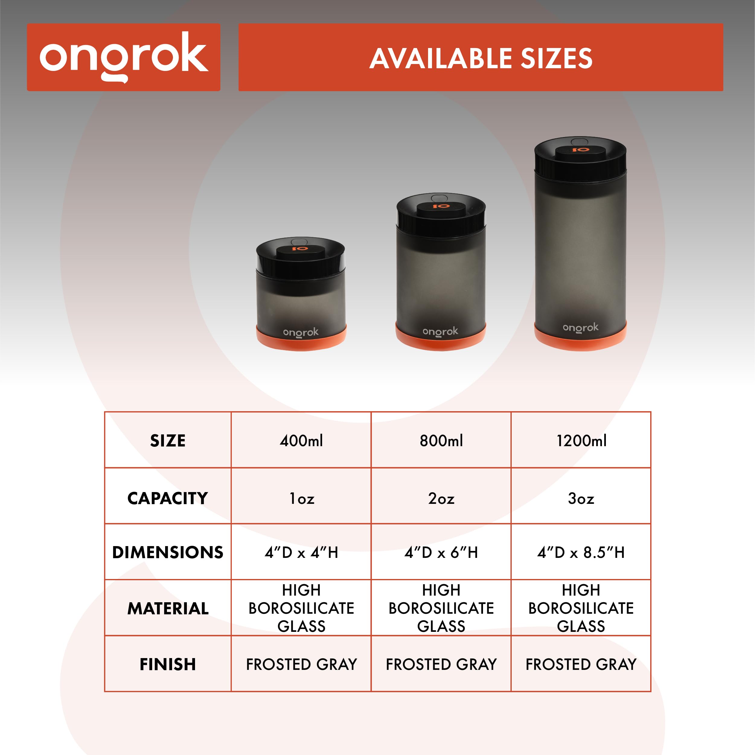 ONGROK caja regalo para frascos de vidrio con almacenamiento profesional.