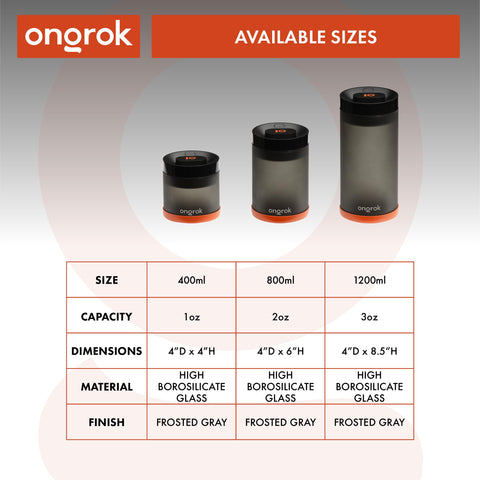 ONGROK caja regalo para frascos de vidrio con almacenamiento profesional.