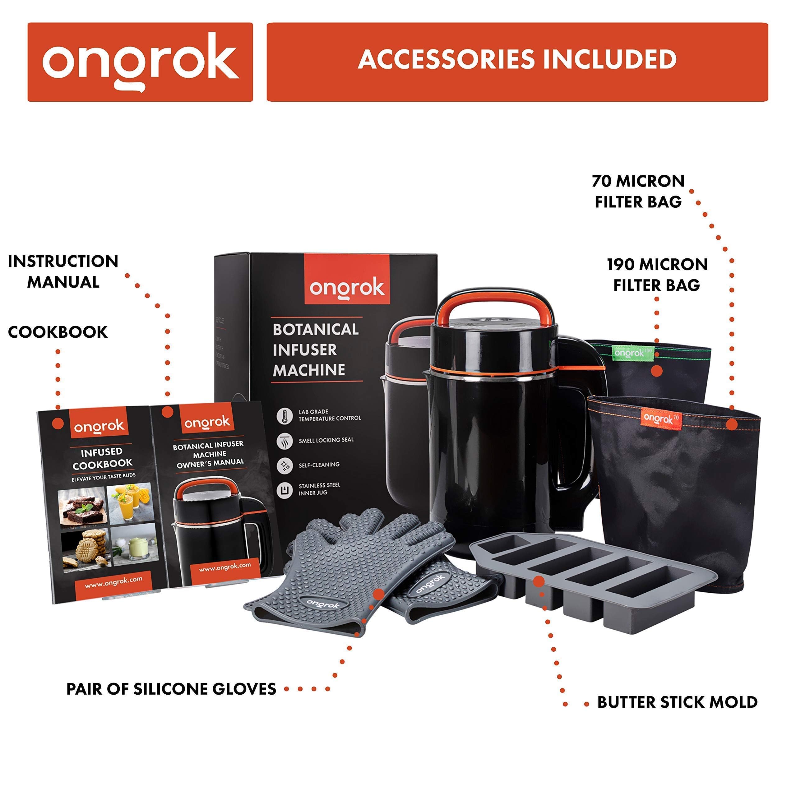 ONGROK infusor de hierbas con dos botones para aceites infusionados.