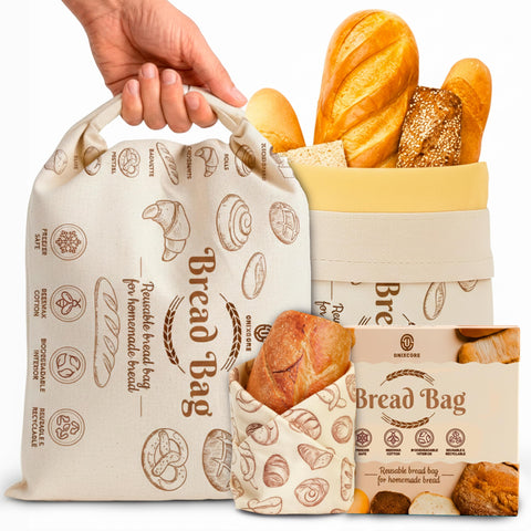 ONIXCORE bolsa pan extra grande 17x13 para pan casero y masa madre