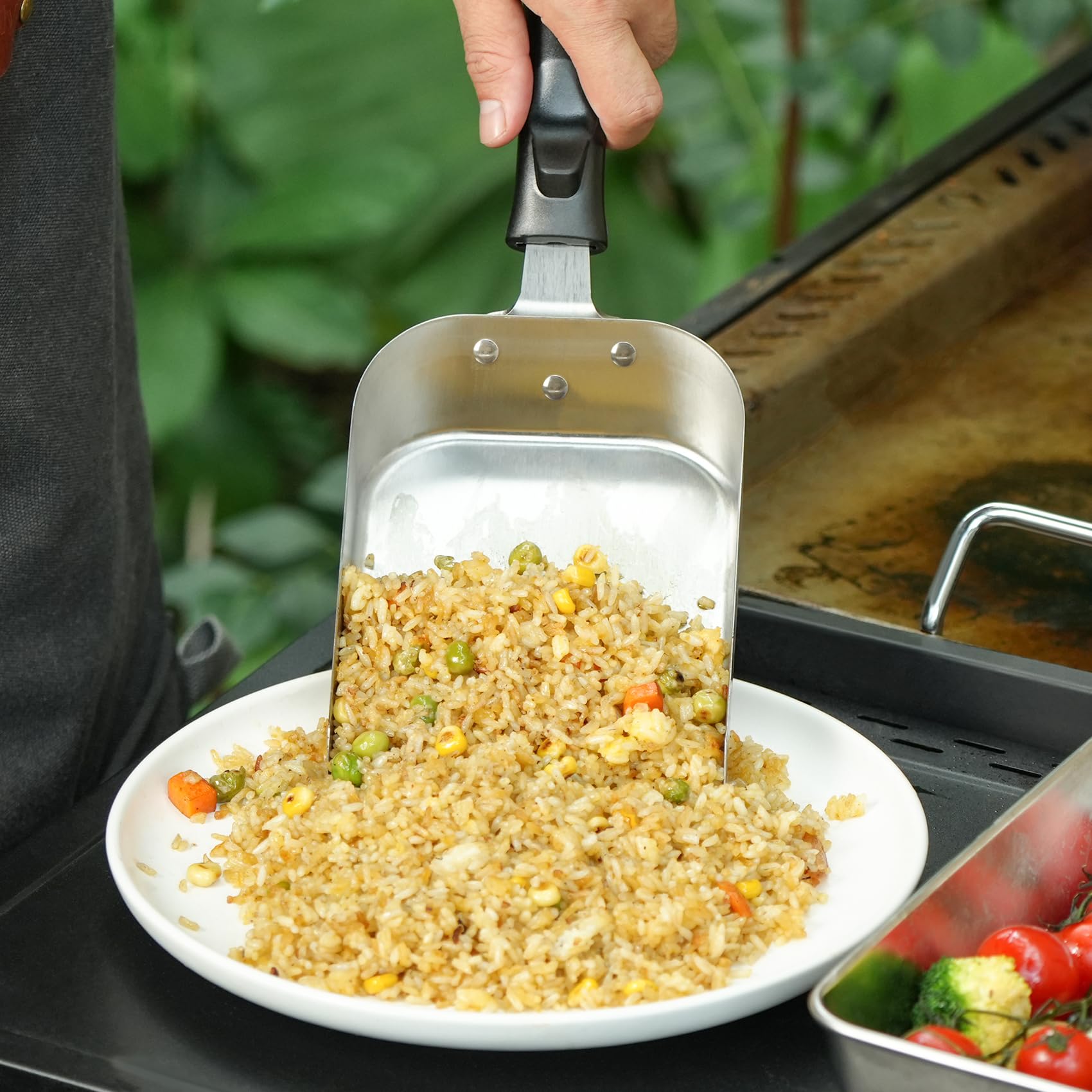 onlyfire espatula-grill-acero-inoxidable-para-burgers-y-arroz-frito.
