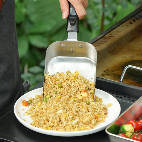 onlyfire espatula-grill-acero-inoxidable-para-burgers-y-arroz-frito.