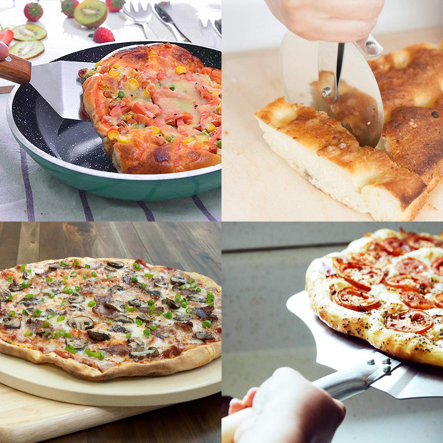 Onlyfire espátula para pizza acero inoxidable ideal para virar