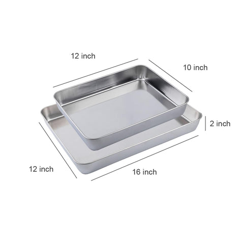 ONNESOL bandeja rectangular de 12x10 pulgadas para hornear y asar