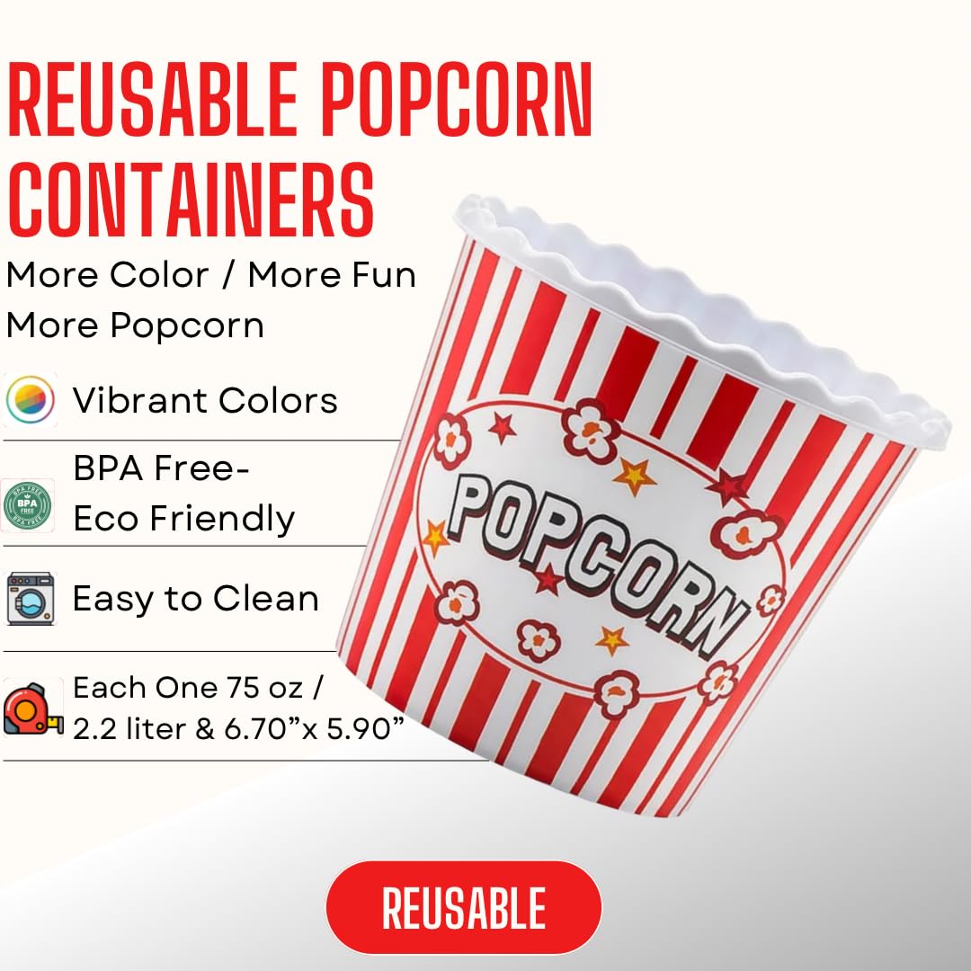 ONONEXPRESS cajas palomitas rojas y blancas, color ideal para reuniones