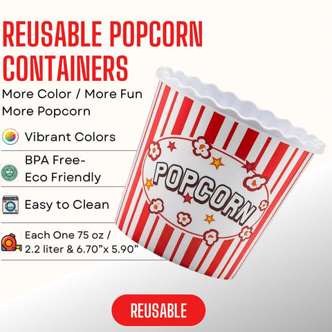 ONONEXPRESS cajas palomitas rojas y blancas, color ideal para reuniones