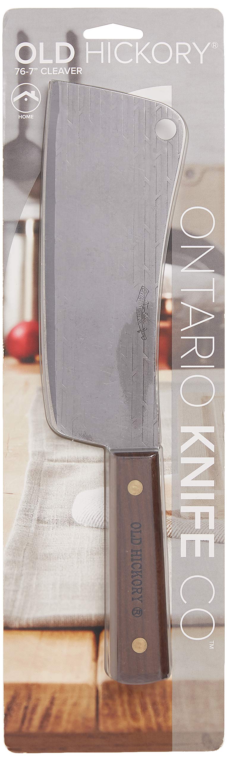 Ontario cuchillo carnicero, mango ergonomico para agarre seguro.