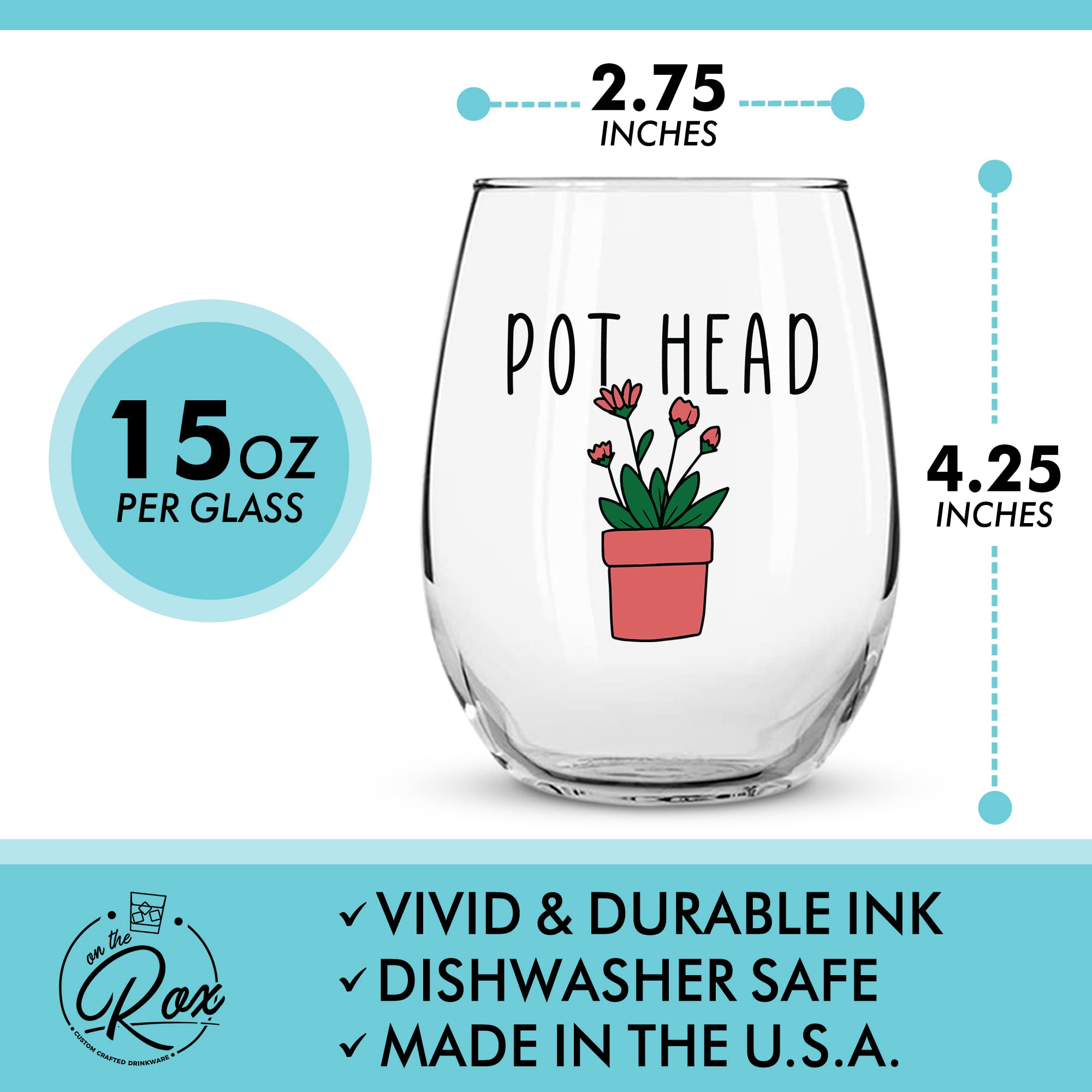 On The Rox copa de vino cactus, diseño divertido para momentos de relax.