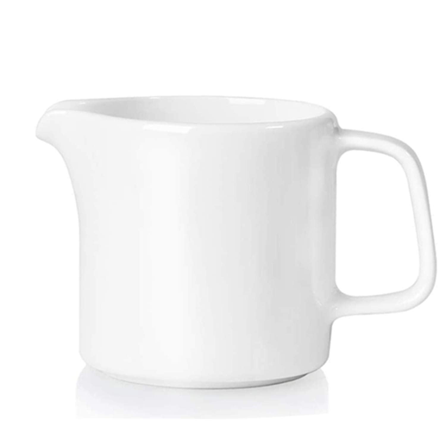 ONTUBE jarra cremera con mango blanco, ideal para servir leche en la mesa.