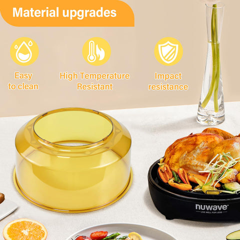 Onylraep domo transparente NuWave Elite, permite ver el progreso.