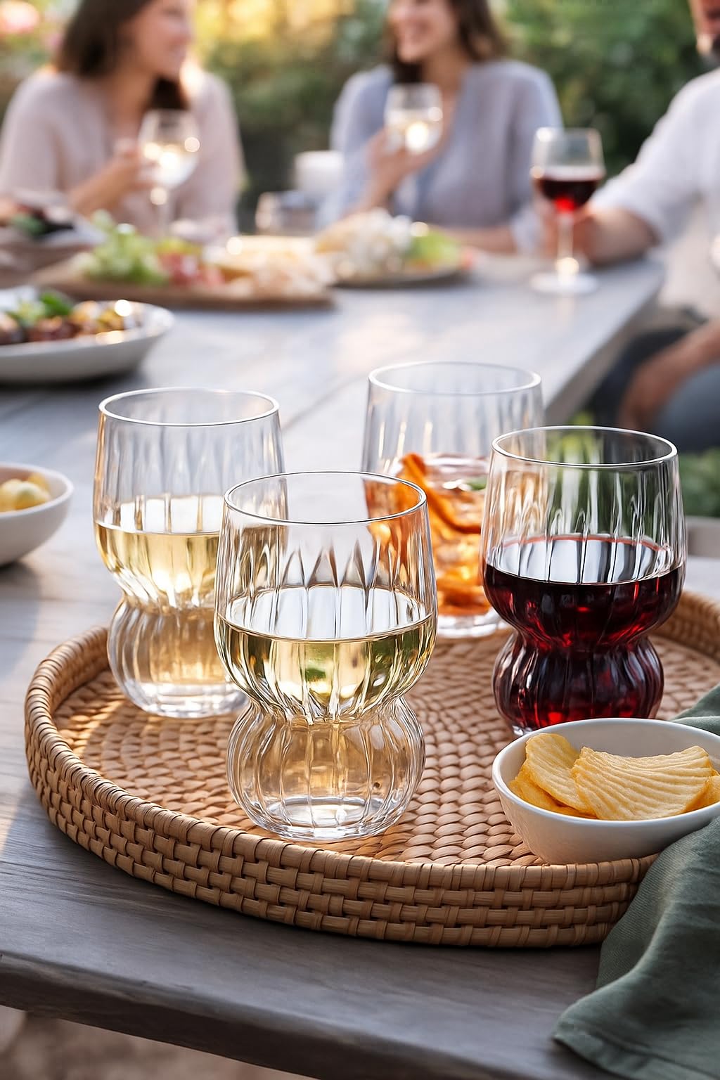 Vasos Oojami para interiores y exteriores, durables para bodas y celebraciones.