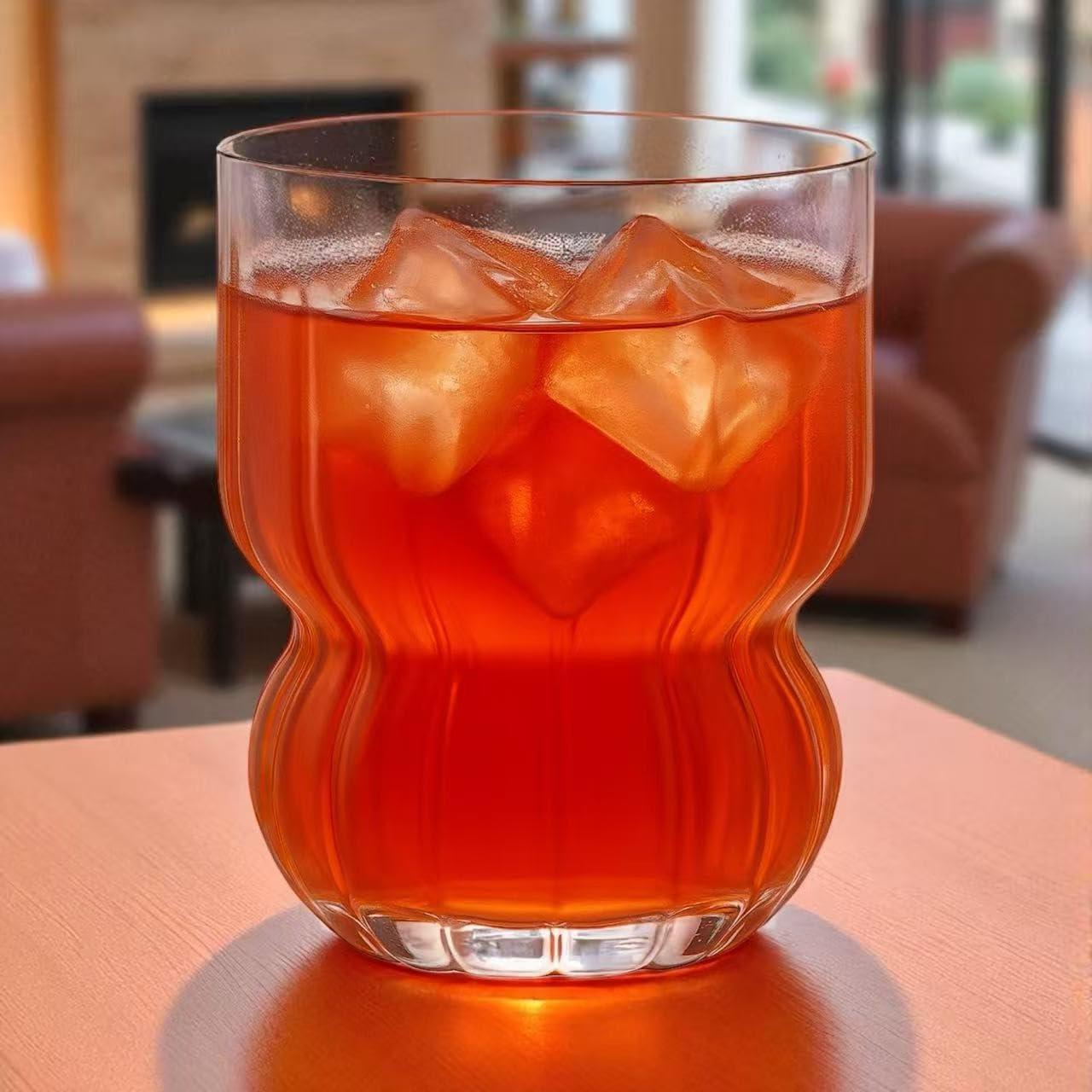 Vaso Oojami para vino y cócteles, 12 onzas con acabado claro.
