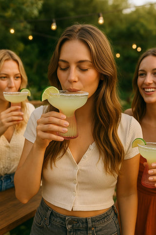 Copa práctica para fiestas con cócteles, diseño desechable.