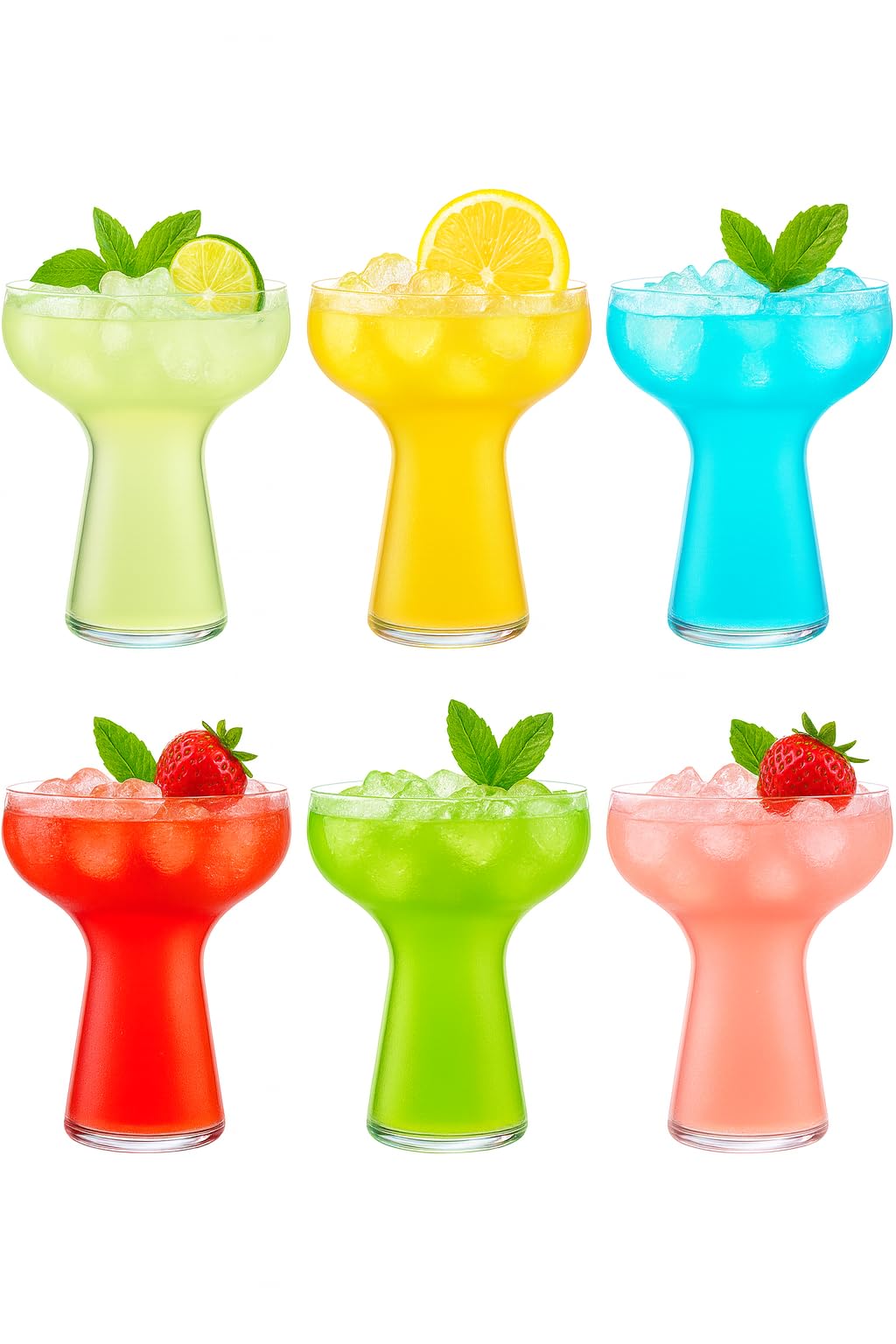 Vaso Lunara para fiestas, margarita de Oojami, servicio rápido y limpieza fácil.