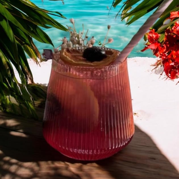 Vaso para fiestas Oojami, diseno ribbed elegante