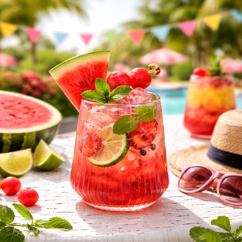 Vaso plastico transparente Oojami, para uso interior y exterior