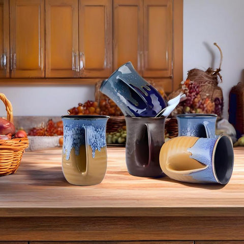 oojdzoo taza uso diario, ergonomica y cómoda al sostener.