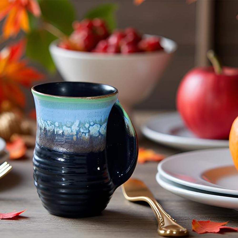 oojdzoo taza ceramica con glaseado colorido, diseño artesanal.