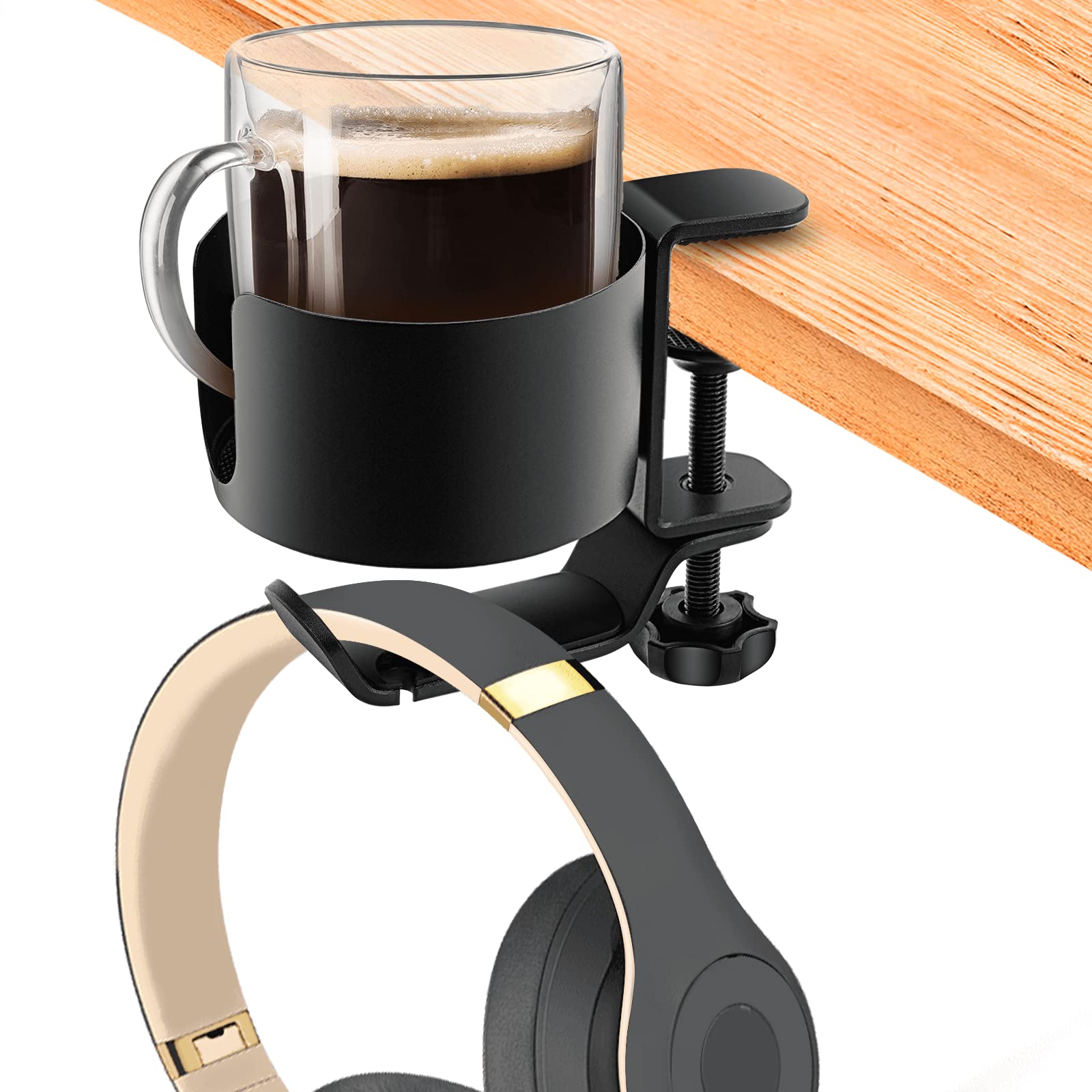 OOKUU porta-tazas-escritorio para bebidas cerca del usuario y sin desorden.