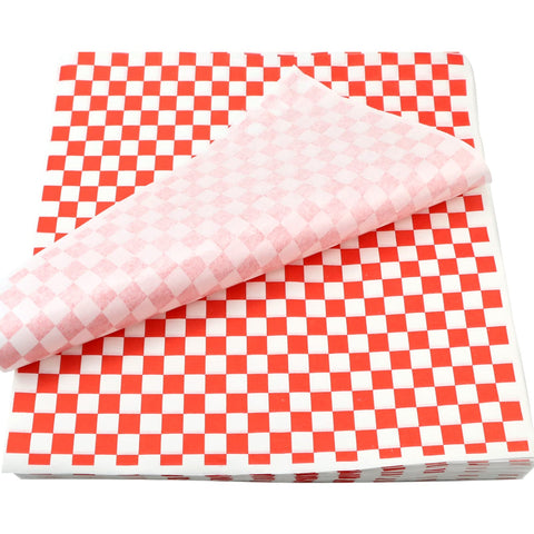 Papel para deli Oomcu rojo a cuadros para envolver pan y sándwiches