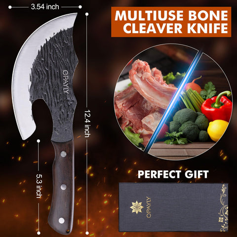 OPAYLY cleaver en acción – ideal para cocina y uso exterior