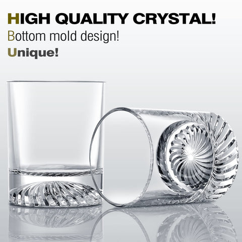 OPAYLY cristal sin plomo, vasos whisky claros para apreciar colores al servir
