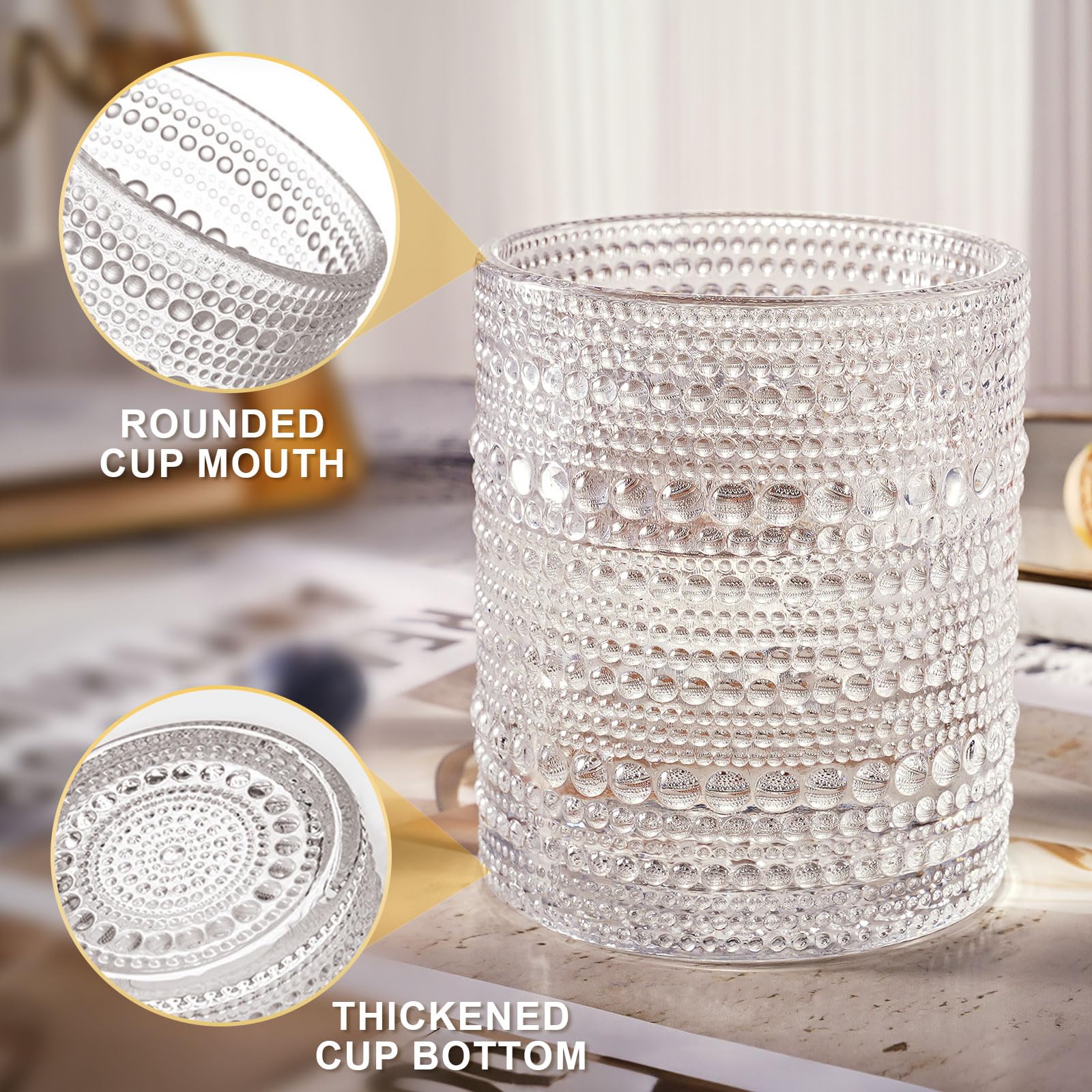 OPAYLY vaso de 10 onzas, altura de 12 cm, diseño cómodo.