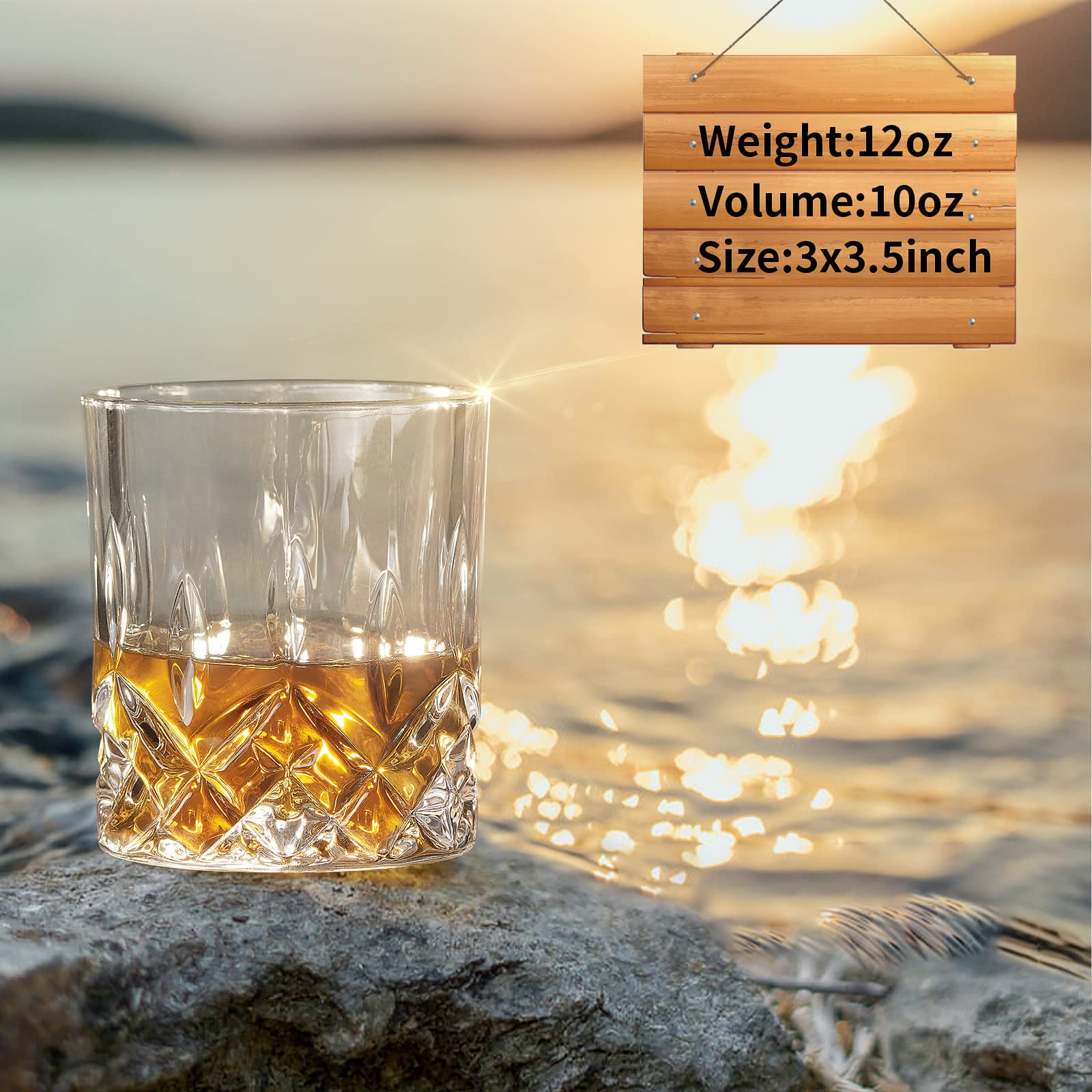 OPAYLY vasos whisky estilo antiguo cristal sin burbujas para claridad.