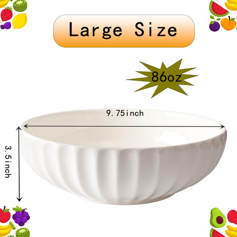 Opeikla plato cerámico con acabado brillante blanco ideal para frutas