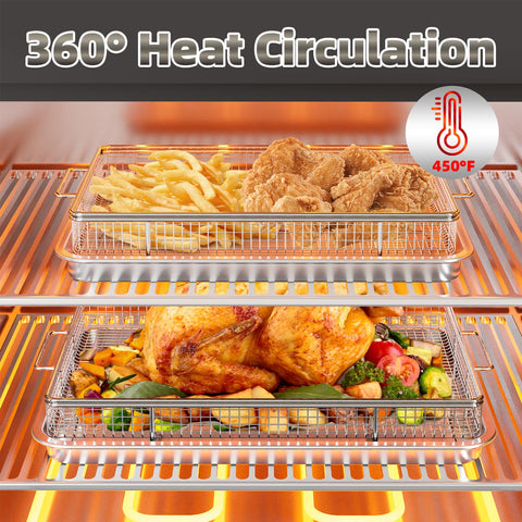 OPENICE bandeja de acero inoxidable para horno, duradera y fácil de limpiar.