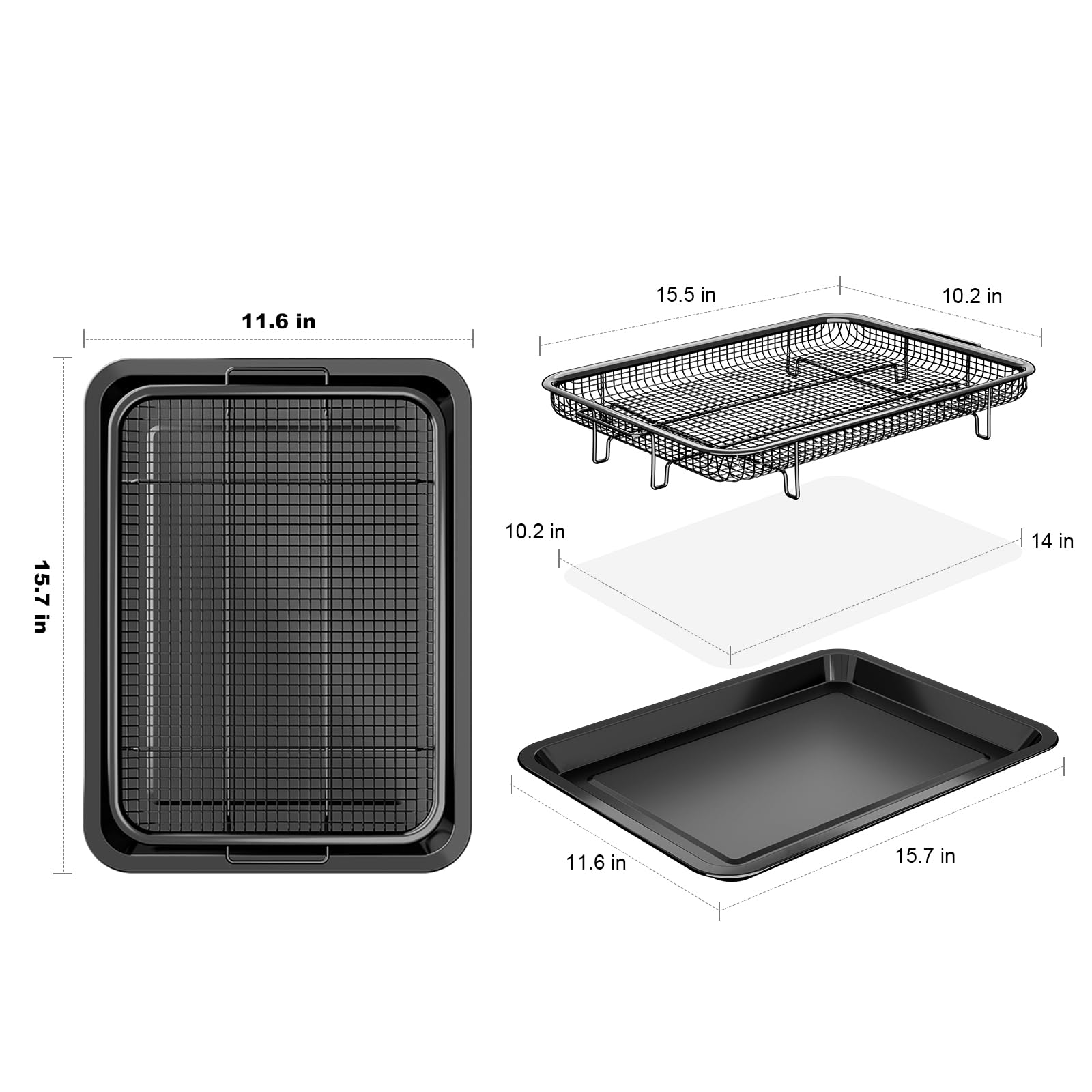 OPENICE bandeja para hornear en horno freidora de aire