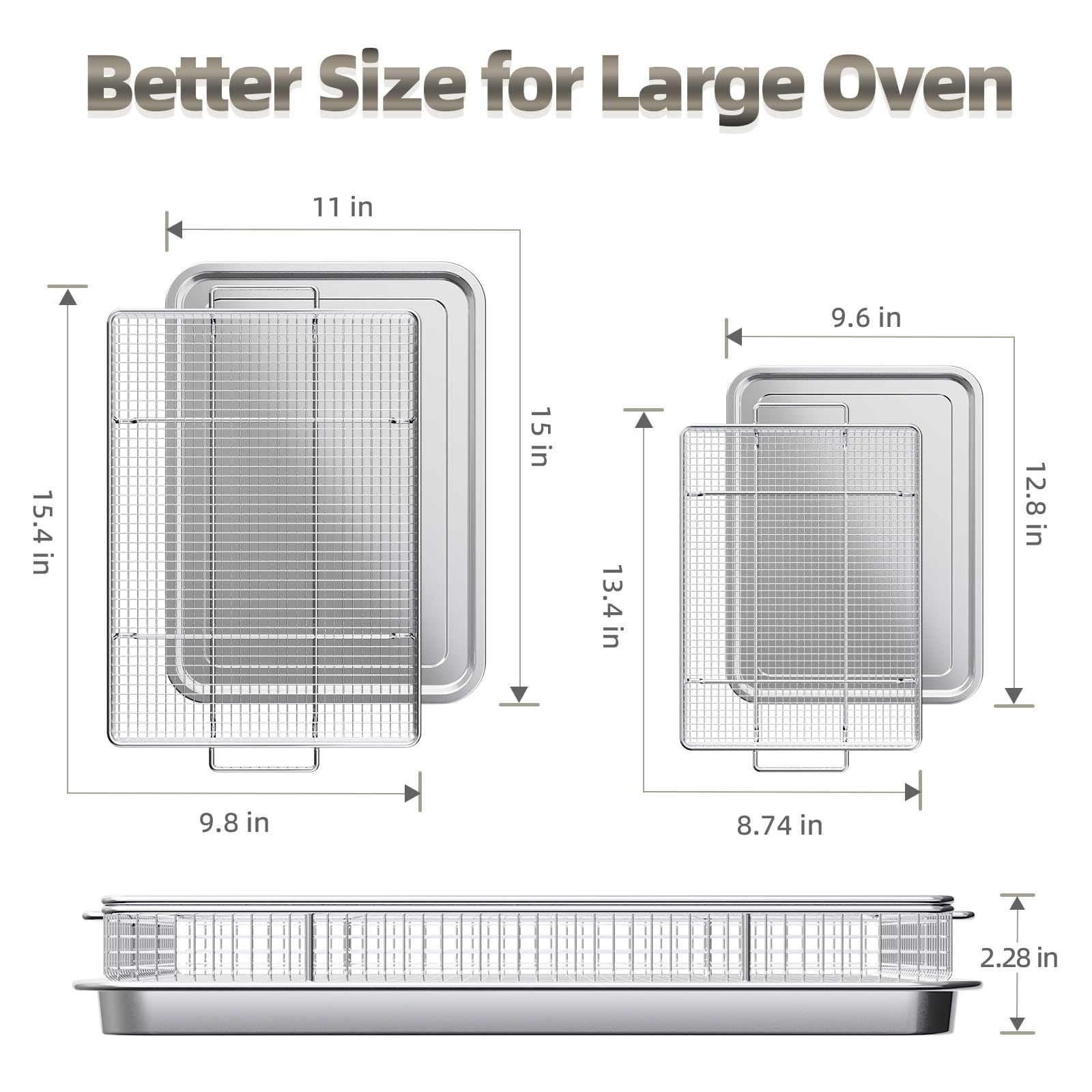 OPENICE cesta freidora para horno, 25% más gruesa y duradera.