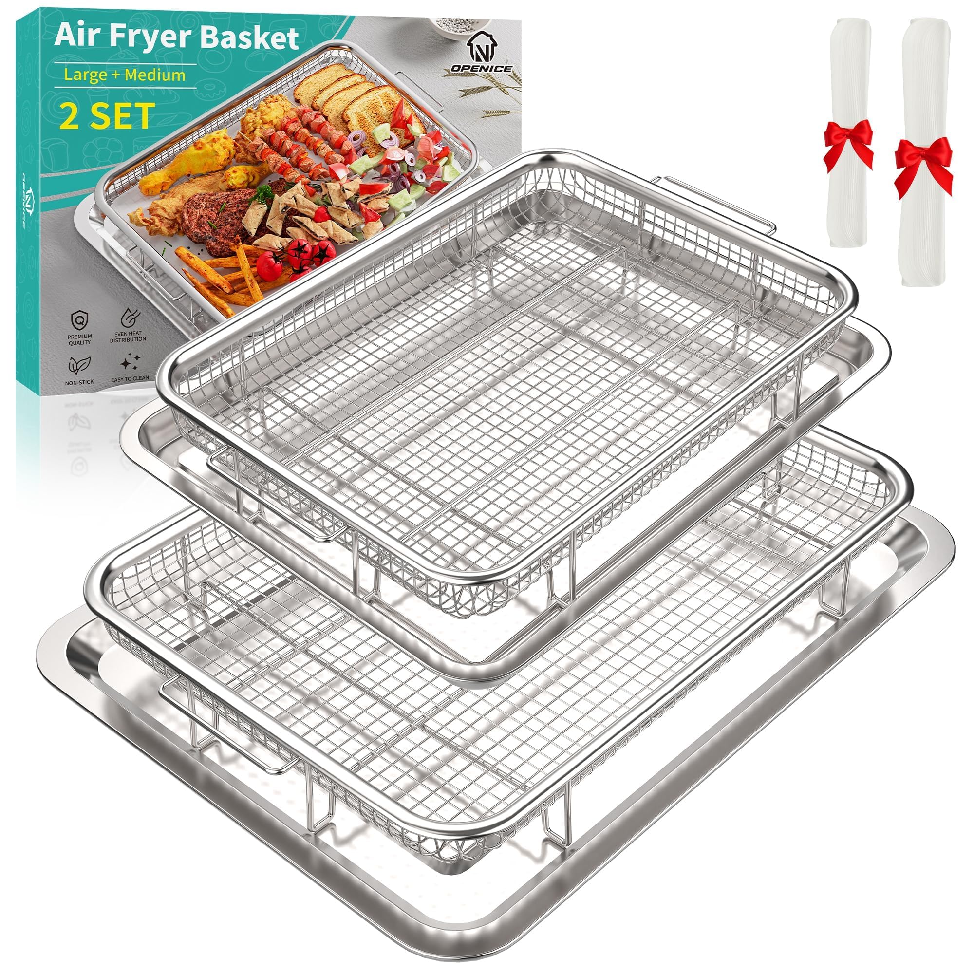 OPENICE cesta freidora grande para crujiente con aire caliente