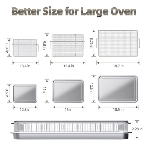 OPENICE set de tres cestas para horno, ideales para cocinar varios platillos a la vez