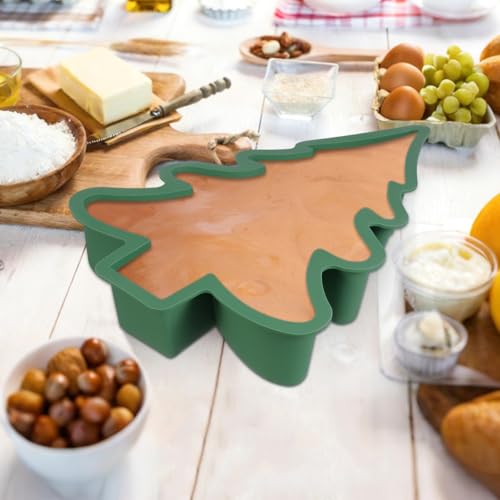 Operitacx molde arbol navidad panqueques silicona, versátil para varias recetas