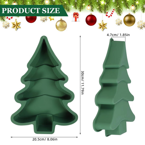 Operitacx molde pastel arbol navidad silicona, ideal para hornear vistosos postres