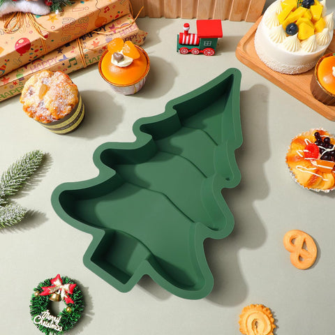 Operitacx molde navidad postres arbol silicona, ayuda a presentaciones festivas