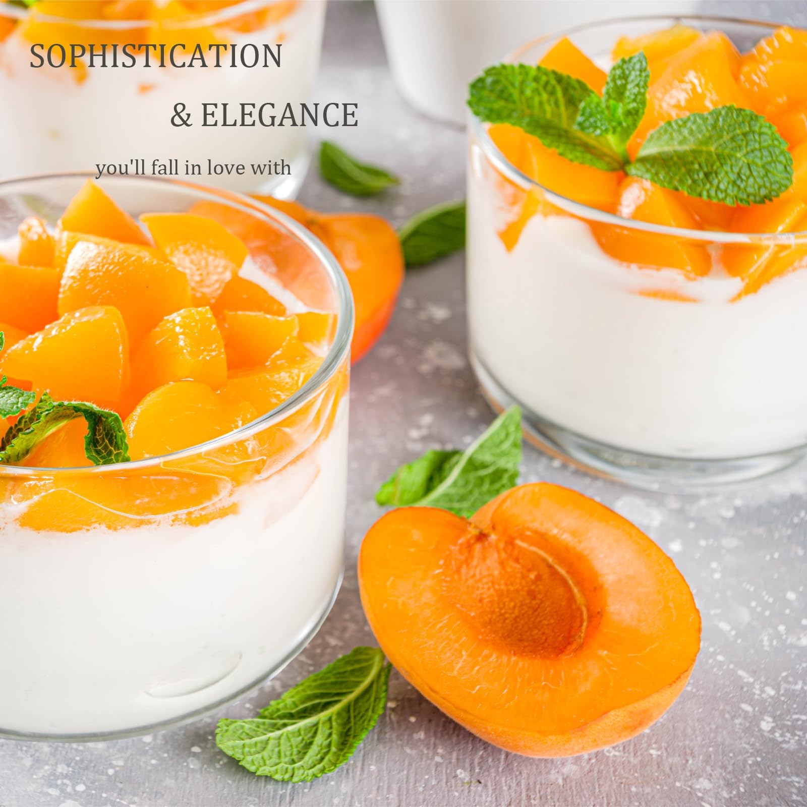 Cuencos Opexscal de cristal transparentes para ensaladas y frutas