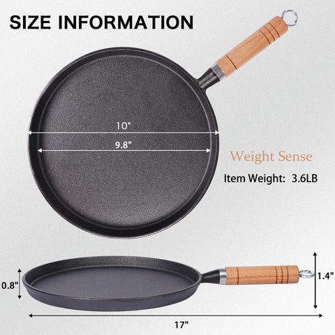 Sartén Opexscal para tortillas y dosa, ideal para platos planos.