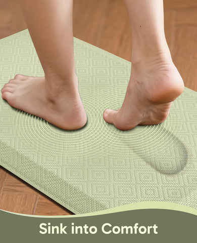 Alfombra Ophanie espesor 3-4 pulgadas para mayor soporte ergonómico.