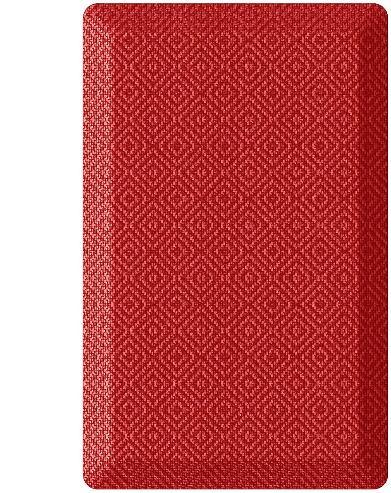 Alfombra Ophanie para cocina color rojo y 20x32 para uso diario