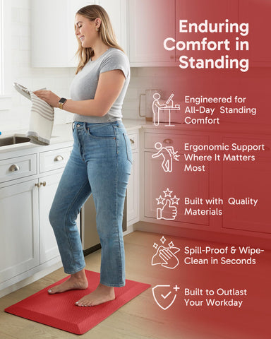 Almohadilla Ophanie para suelo de cocina, impermeable y antideslizante, ideal para fregadero.