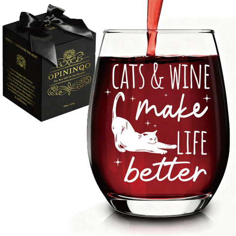 Opininqo vaso vino sin tallo 15 onzas, ideal para disfrutar vino con estilo en casa