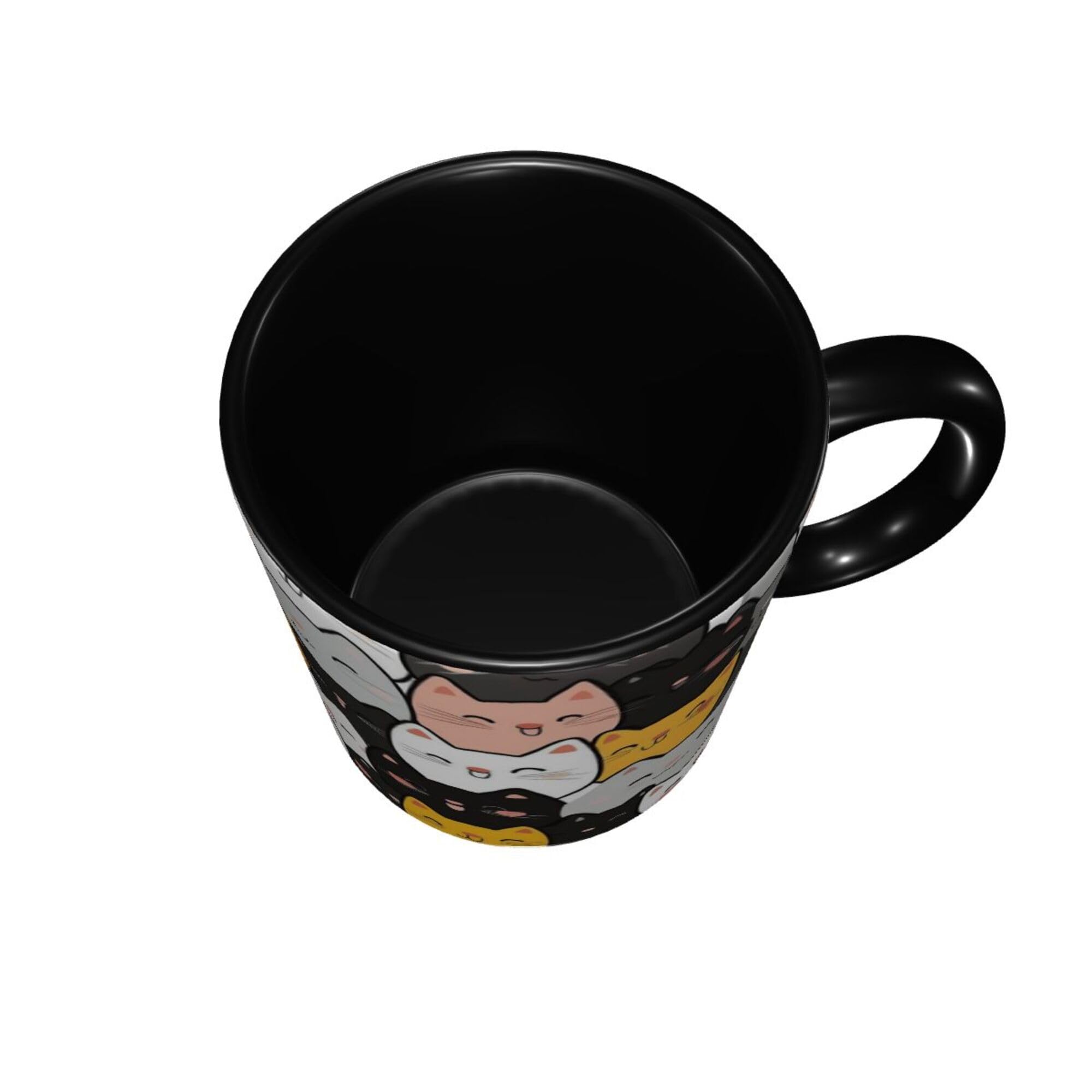 Taza opshksog gato-detalle-ceramico acabado elegante.