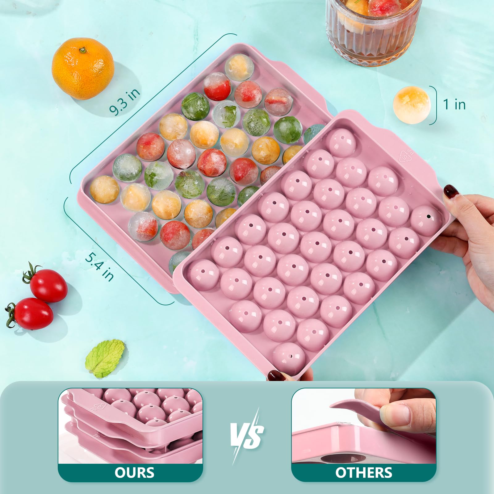 Optish 99 bolas de hielo redondas para bebidas frías