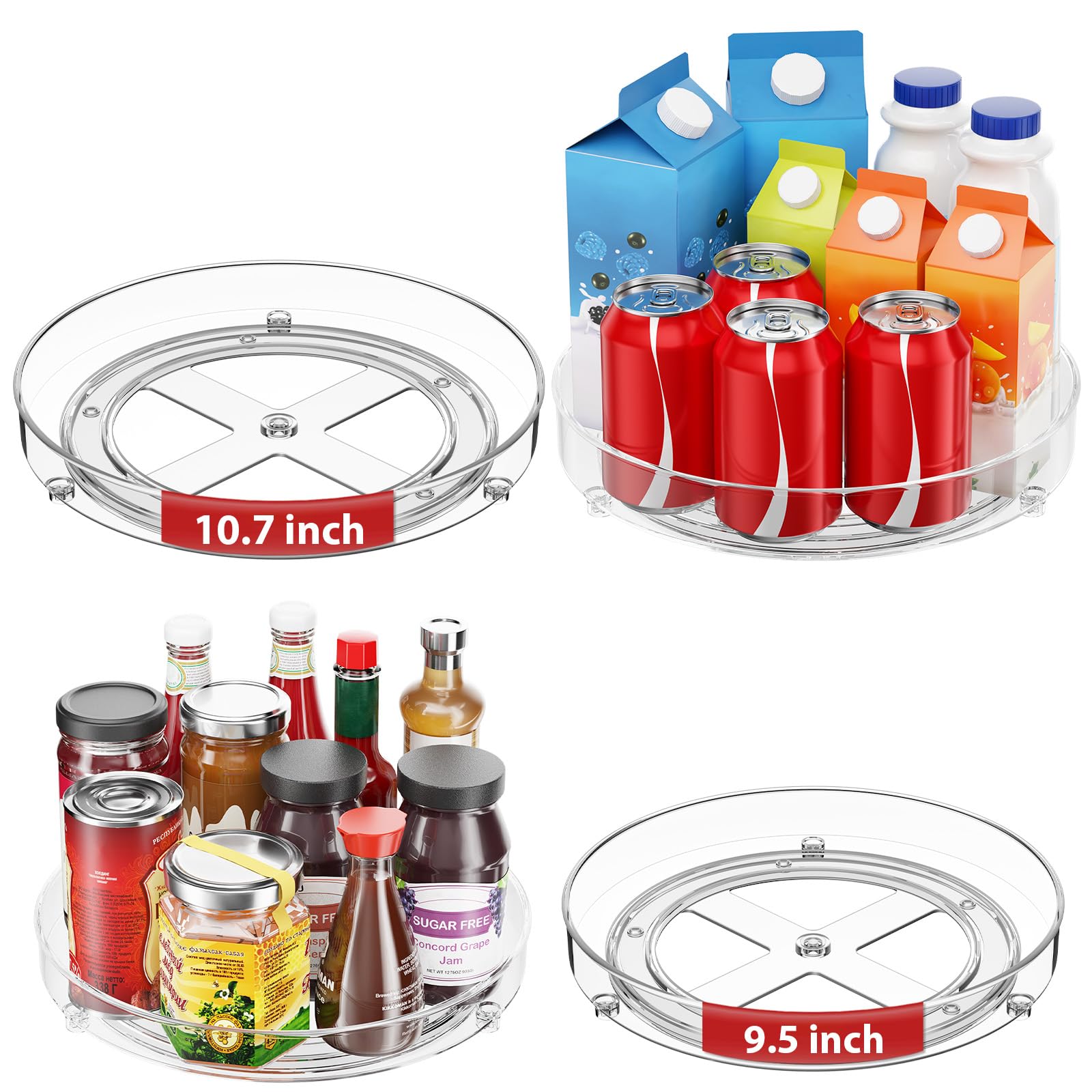 Optish rotador giratorio de 10,7 pulgadas para almacenamiento compacto