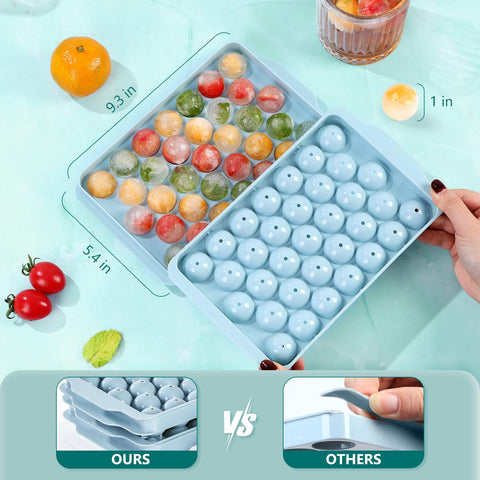 Optish tapa de hielo con contenedor apilable para guardar en el congelador.